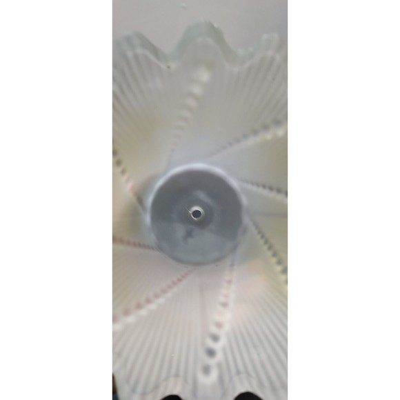 Vintage 6.25"  Frosted Glass Boudoir Lamp Shade Scallop Edge Swirl Dot - Picture 10 of 12